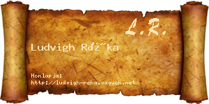 Ludvigh Réka névjegykártya